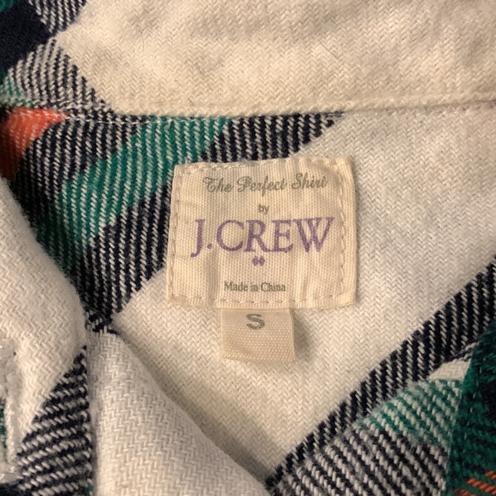 J CREW ROCK SALT PLAID FLANNEL SHIRT - Picture 4 of 6